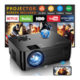 thumbnail image 1 of ROCONIA 5G WiFi Bluetooth 4K Support Native 1080P, 15000LM Full HD Movie Projector, LCD Technology 300" Display Home Theater,(Projector Screen Included), 1 of 6