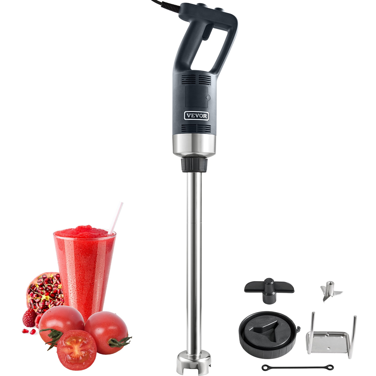 VEVOR Commercial Immersion Blender, 500 Watt Heavy Duty Hand Mixer, Variable Speed Kitchen Stick Mixer with 304 Stainless Steel Blade, Multi-Purpose Portable Mixer