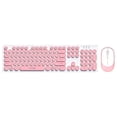 thumbnail image 1 of SUTENGDA Liquidation Combo Clavier et Souris Sans Fil Rétro Touches Rondes Ultra Mince Silencieux 2,4 GHz pour Ordinateur Portable, 1 of 5