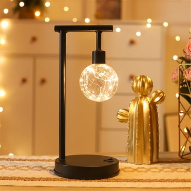 RKSTN Lampe de Bureau LED en Fer Forgé Forme de Nuit Petite Lampe de Table Chambre Décoration Romantique