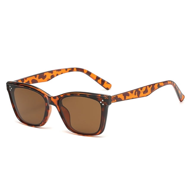 Lunettes de Soleil pour Femmes Monture Carrée Style Simple Rétro Classique Verre Clair Résistant au Soleil Ultra-Léger Protection UV pour Adultes pour Extérieur