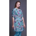 thumbnail image 4 of Bimba Kurti à Manches Retroussables pour Femmes, Col Mandarin Imprimé, Hauts de Kurti Courts, 4 of 6
