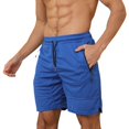 thumbnail image 3 of Plebaso Men's Athletic Shorts Casual Drawstring Quick Dry Running Shorts Lightweight with Zipper Pockets, 3 of 6