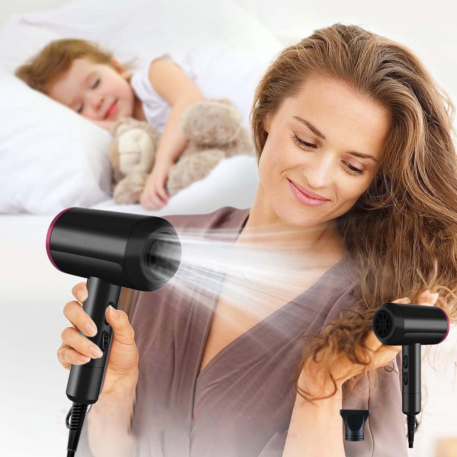 Dvkptbk Hairsdryer,Electric Hair Dryer High-Power Electric Hair Dryer Home Hair Dryer Hot Wind Comb Hair Salon Blowing Comb