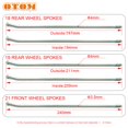 thumbnail image 3 of OTOM Motorcycle 36 Pcs 21" Front 18" 19" Rear Wheel Spokes Nipples Kit Pit Bike Enduro Standard Steel Wire Cap Hat For HONDA CRF, 3 of 7