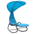 thumbnail image 1 of Costway  Hanging Chaise Lounge Swing Canopy Thick Cushion Turquoise, 1 of 9