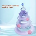 thumbnail image 4 of Cat Toy Roller Kitten Toys,4  Turntable Kitty Toys Roller Boredom Interesting Interactive Cat Toy Physical Exercise Puzzle Kitten Toy With Spring Star For Kitten Supplies, 4 of 8