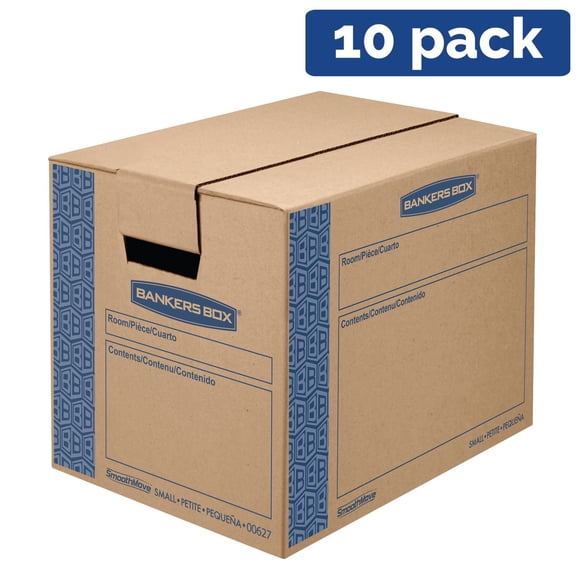 Boîtes de déménagement de luxe SmoothMove Bankers Box - 10 petites