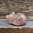 thumbnail image 2 of Natural Quartz Crystal Sleeping Cat Decoration Crystal Cat Sleeping Statue 2 Inch Opal Cat Crystal Statue Statue For Home Meditation, 2 of 9
