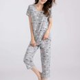 thumbnail image 3 of Ensembles de Pyjama pour Femmes, Hauts de Nuit avec Pantalons Capri, 3 of 6