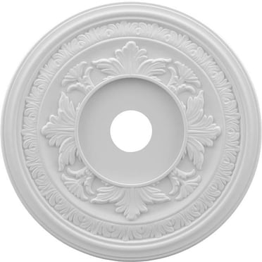 Ekena Millwork CMP22BA 22 x 3.5 x 1 in. Baltimore Thermoformed PVC Ceiling Medallion - 7.75 in.