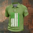 thumbnail image 2 of DGMIOCS Men's Collared Tee Soft Breathable Vintage Summer Army Green XXXXL, 2 of 4