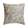 thumbnail image 1 of Throw Pillow Covers, Decorative Ivory 16"x16" (40x40 cm) Throw Pillow Covers, Suede Quilted & Foil Throw Pillows For Sofa, Geometric Pattern Modern Style - Foil Polygon, 1 of 3