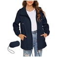 thumbnail image 3 of Sentmoon Lightweight Rain Jacket Men with Hood Long Sleeve Womens Raincoat Solid Color Breathable Waterproof with zipper Ponchos Adult with Pockets for Running Backpacking Travel L, 3 of 8