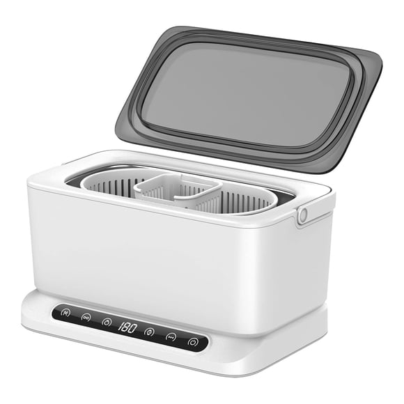 800ML New Ultrasonic Cleaner 45000Hz Professional Sonic Cleaner with 2 Baskets and 4 Cleaning Modes Ultrasonic Jewelry Cleaner with One-Touch Operation for Glasses, Watch Bands, Dentures, Coins