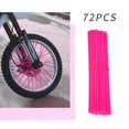 thumbnail image 1 of Ensemble de Décoration de Rayons de Roue Rose Vif 72 Pcs Manchon de Décoration de Rayons de Roue Bicyclette Motocyclette Ensemble de Rayons Colorés, 1 of 6