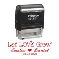 thumbnail image 1 of Printtoo Personalized Red Self Inking Let Love Grow Favor Stamp Custom Wedding Favor Rubber Stamper-58 x 22 mm, 1 of 6