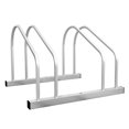 thumbnail image 1 of HOMCOM 2-Bike Adjustable Bike Rack, Steel Floor Bike Stand, Silver, 1 of 10