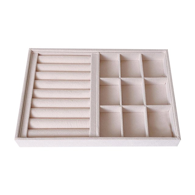 Velvet Jewelry Display Storage Tray, Stackable Accessories Storage, Watch Stud Show Case Organizer Style 07