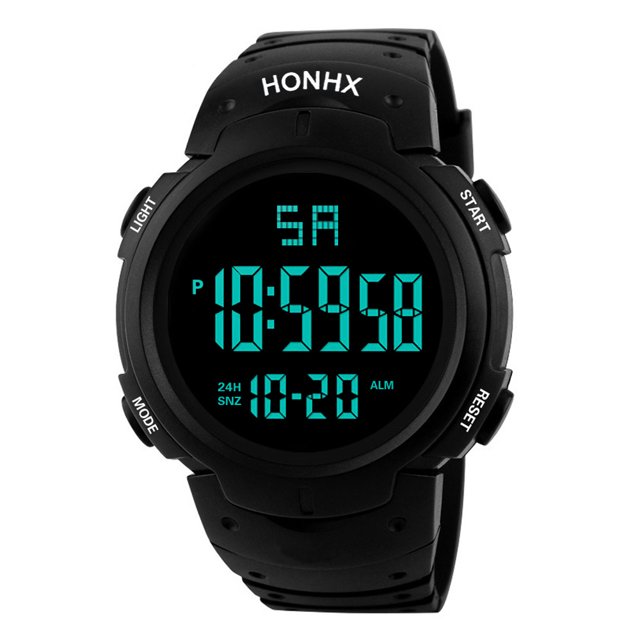 EGNMCR Mode Homme LED Camping Extérieur Numérique Quartz Militaire Luxe Sport Date Montre LED Montre