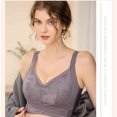 thumbnail image 3 of Women's Bralettes Full-Coverage Bra Feature V-Neck Sport Bra Style W-844 Gray 3XL, 3 of 5
