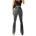 thumbnail image 4 of Wangsaura Women's Bootcut Yoga Pants Tummy Control Bootleg Velvet Sweatpants, 4 of 6