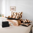 thumbnail image 4 of Erosebridal Literie Géométrique Mode Format Double, Ensemble de Lit Orange Format Double, Ensemble de Lit Réversible à Rayures Abstraites, Super Douillet Décoratif pour Chambre, 7 Pcs, 4 of 6