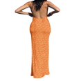 thumbnail image 4 of Robe Longue Maxi Sans Manches à Bretelles Spaghetti Découpée à Imprimé Floral pour Femmes, 4 of 7
