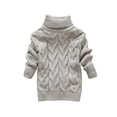 thumbnail image 1 of 2025 Cardigan d'Hiver pour Tout-Petits Garçons Filles Enfants Fille Chandail Cardigan Tricoté Uni Chandail Col Roulé Haut Tricoté Chandails Extensibles pour Filles Chemise pour, 1 of 9