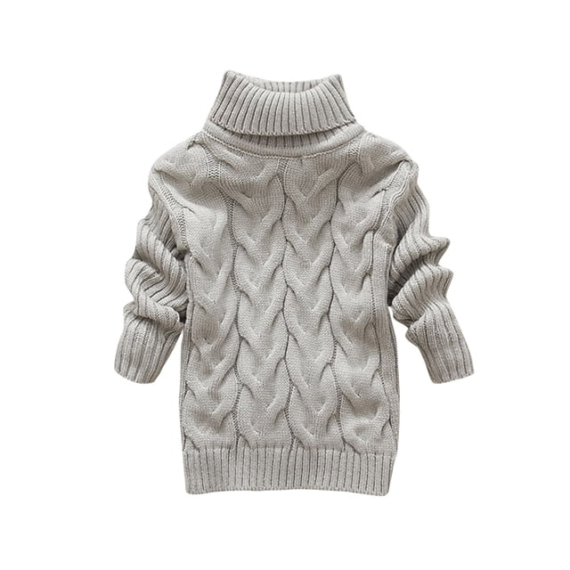 2025 Cardigan d'Hiver pour Tout-Petits Garçons Filles Enfants Fille Chandail Cardigan Tricoté Uni Chandail Col Roulé Haut Tricoté Chandails Extensibles pour Filles Chemise pour