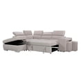 thumbnail image 1 of Urban Cali Pasadena Large Sleeper Sectional Sofa Bed with Storage Ottoman and 2 Stools (Beige / Left Facing Chaise), 1 of 39