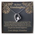 thumbnail image 2 of To My Granddaughter Love Means A Grandchild Forever Necklace w Message Card, 2 of 8