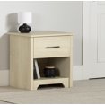 thumbnail image 1 of South Shore Fusion 1-Drawer Nightstand - End Table with Storage for Adult, in Bleached Oak, 1 of 12