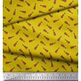 thumbnail image 2 of Soimoi Rayon Crepe Fabric Guitar Musical Instrument Print Fabric by Yard 46 Inch Wide, 2 of 3