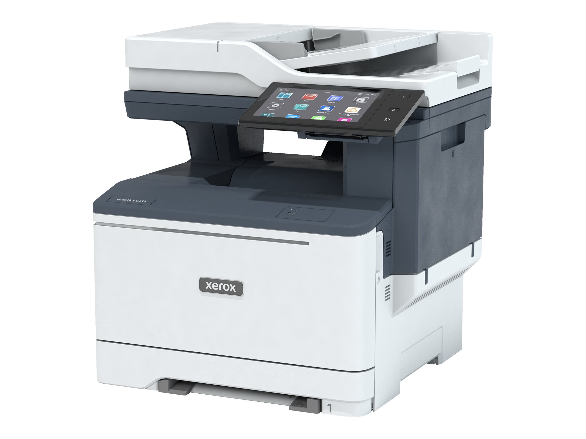 Xerox VersaLink C415/DN - Multifunction printer - color - laser - Legal (8.5 in x 14 in) (original) - Legal (media) - up to 42 ppm (copying) - up to 42 ppm (printing) - 251 sheets - 33.6 Kbps - Gigabit LAN, USB 2.0, USB host, NFC