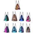 thumbnail image 2 of Decodeary Water-resistant Mermaid Sequin Bag Convenient And Versatile ConvenientLightweight Sports Backpack Matte  purple blue, 2 of 6