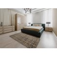 thumbnail image 4 of Ahgly Company Tapis d'Intérieur Carré Abstrait Marron, 7 Pieds Carré, 4 of 6