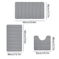 thumbnail image 3 of Yhmxh Bathroom Rugs Memory Foam Bath Mat Set Bathroom Rugs For 3 Pcs Toilet Mats Soft Comfortable Water Absorption NonSlip ThickMachine WashableEasier To Dry Dark Living Room Rug Bath Mat, 3 of 7