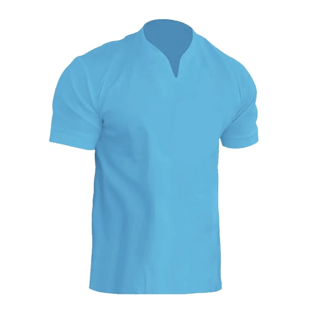 Men's Summer Leisure Solid Color Contrast Short Sleeve Tops - Stylish Lapel Design for Work and Outdoor Activities