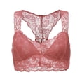 thumbnail image 1 of Bralettes for Women Lightly Lined Bra Feature V-Neck Soft Bra Style W-1818 Red L, 1 of 7