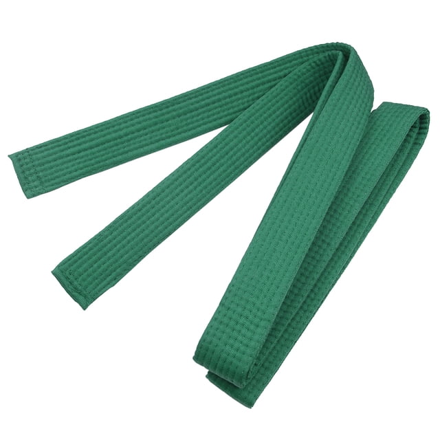 TOPTIE Karate TaeKwonDo Belt, Martial Arts Double Wrap Solid Rank Belt-Green-Size 5