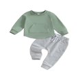 thumbnail image 1 of Long Sleeve  Neck Pocket Sweatshirt Pants for Boys in Autumn, 1 of 8