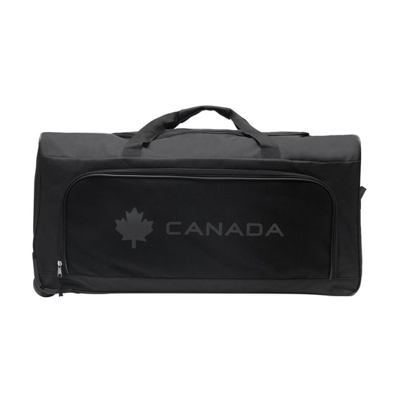 Canada® 28" Rolling Travel Duffel Bag, Large Wheeled Weekender Bag, Black