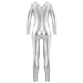 thumbnail image 2 of Manyakai Justaucorps de Gymnastique à Manches Longues pour Filles, Combinaison Intégrale de Ballet et Danse, Tenue de Danse Argent 4, 2 of 7