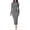 Grey, variant on Lovzfmll Women's Fashion Comfortable Casual Long Sleeve Round Neck Dress Hot Pink, L