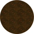 thumbnail image 1 of Ahgly Company Machine Washable Indoor Round Transitional Dark Bronze Brown Area Rugs, 5' Round, 1 of 7