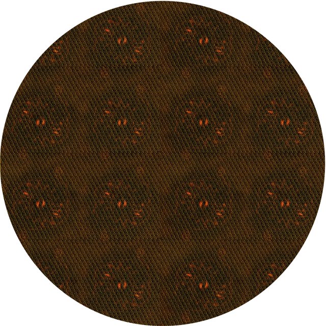 Ahgly Company Machine Washable Indoor Round Transitional Dark Bronze Brown Area Rugs, 5' Round
