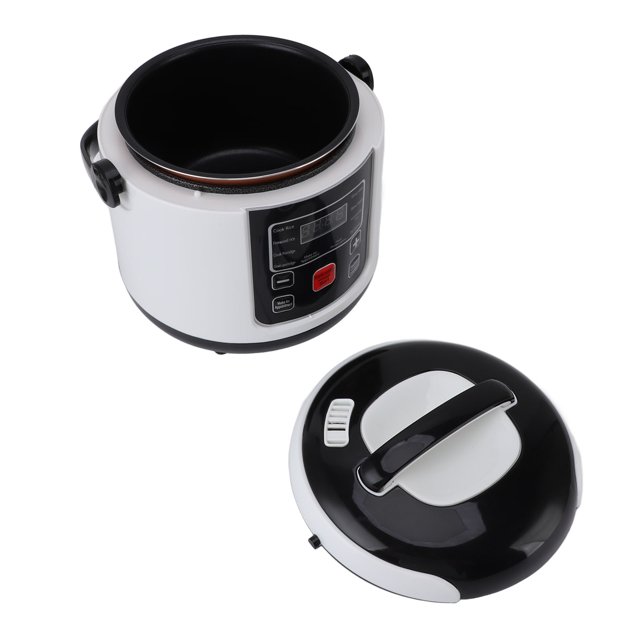 Cuiseur à Riz pour Voiture, Fonction d'Isolation Mini Cuiseur à Riz Multifonction Sécuritaire 2 L Antiadhésif Réservation 24 H avec Panier Vapeur pour Voyage pour Soupe