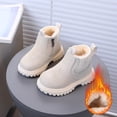 thumbnail image 2 of Gubotare Winter Shoes for Girls Baby Winter Snow Boots for Infant Boys Girls Toddler Water-Resistant First Walker Shoes Warm Lining Soft Sole Anti-Slip Size 6.5 (Beige,Toddler 6.5), 2 of 9