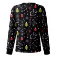 thumbnail image 3 of Dvkptbk T-Shirts de Noël pour Femmes Mode Décontractée Ample Imprimé de Noël Col Rond Manches Courtes avec Poches, 3 of 3
